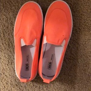 ASOS Neon Coral Shoes Size 7